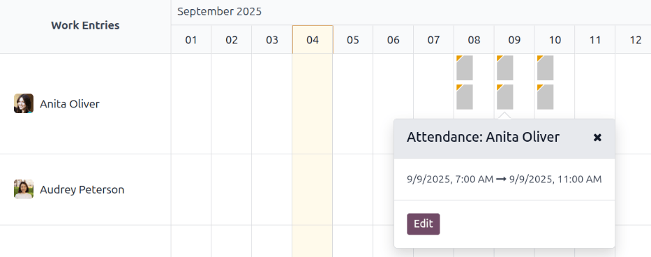 A row of conflicts, with one entry showing details for the conflict.