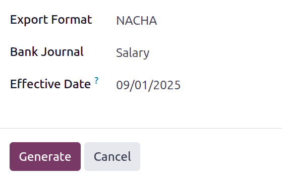 Adding individual payslips to a batch by selecting them form this list.