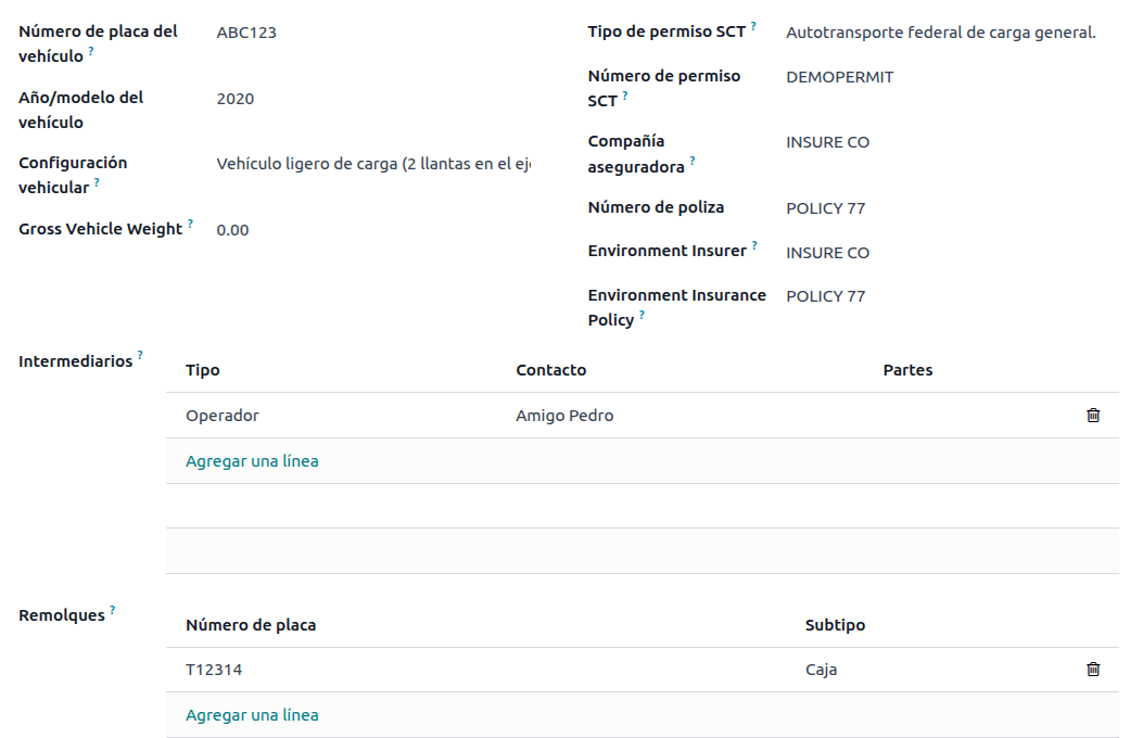 Delivery guide vehicle configuration.