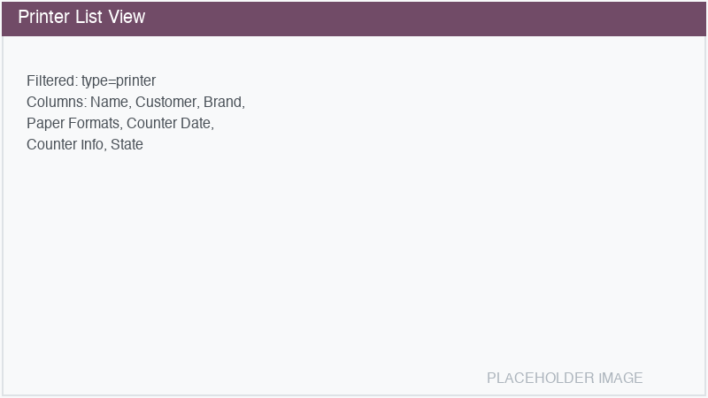 Printer list view