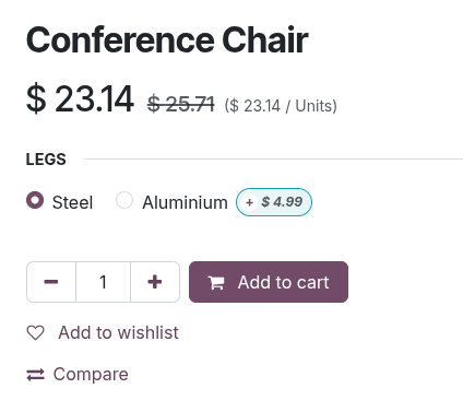 Add to wishlist button