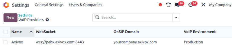 Integration of Axivox as VoIP provider in an Odoo database.