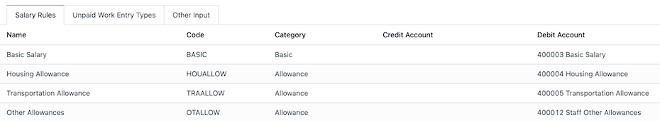 Szabályok könyvelési beállítása.