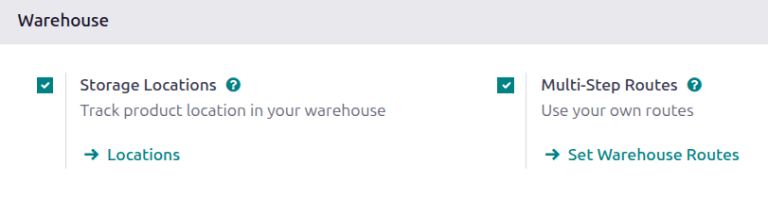 Aktiválja a Többlépcsős útvonalakat a Készlet konfigurációs beállításokban.