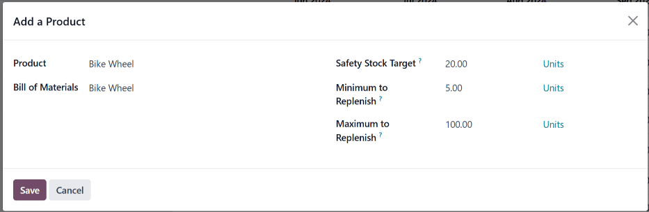 A Termék hozzáadása felugró ablak az MPS-ben.