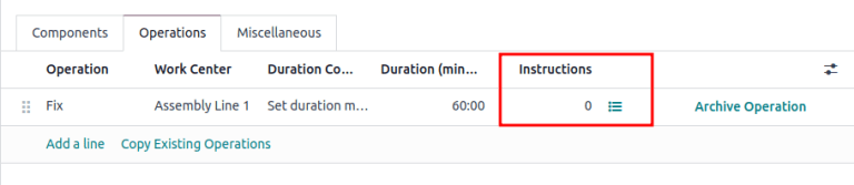 Mutassa az Utasítások oszlopot és a lista ikont.