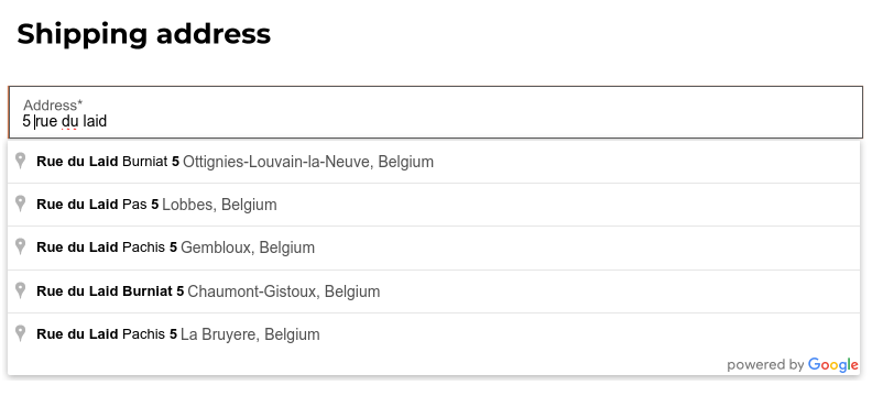 Cím automatikus kiegészítése példa