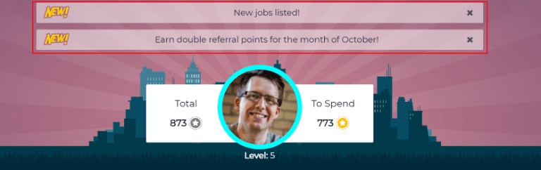 Két figyelmeztető szalag jelenik meg a felhasználó fényképe felett.