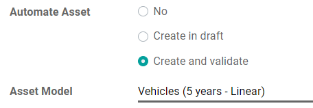 Eszközök automatizálása egy számlán az Odoo Számvitelben