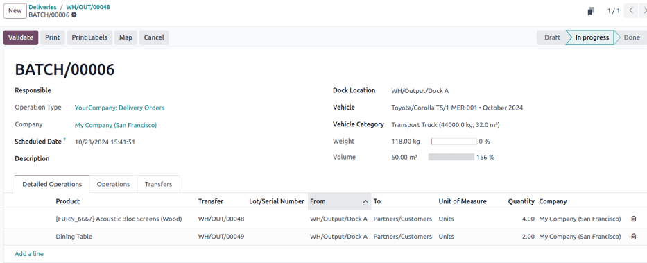 Tétel űrlap megjelenítése.