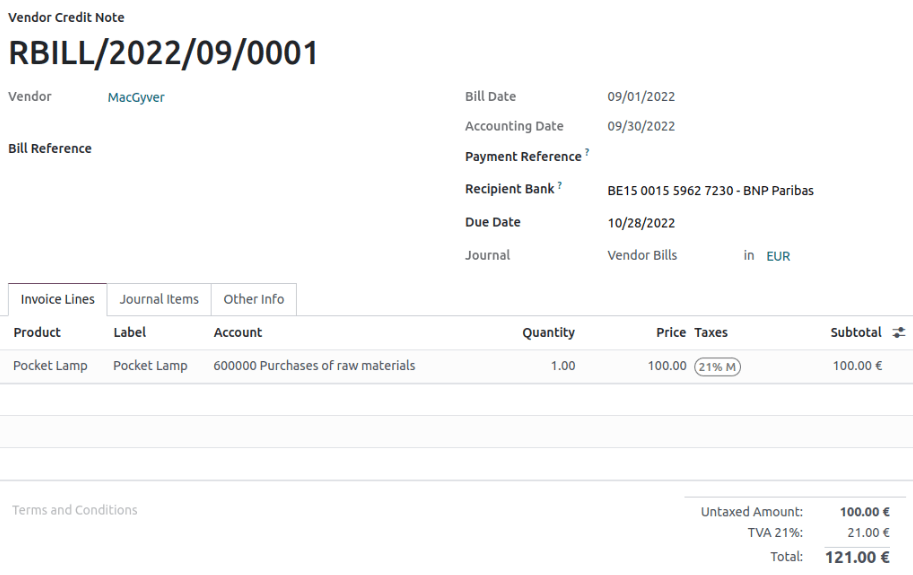 Illusztráció egy jóváírással