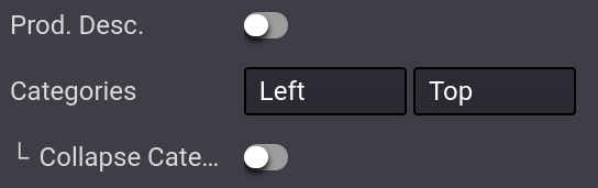 Kategória opciók az e-kereskedelmi weboldalához
