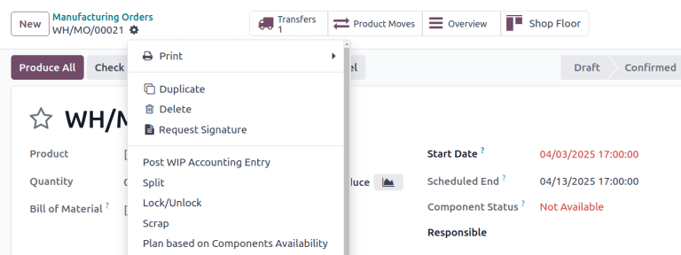 MO a fogaskerék legördülő menüjével, hogy megjelenítse a Selejtezés opciót.