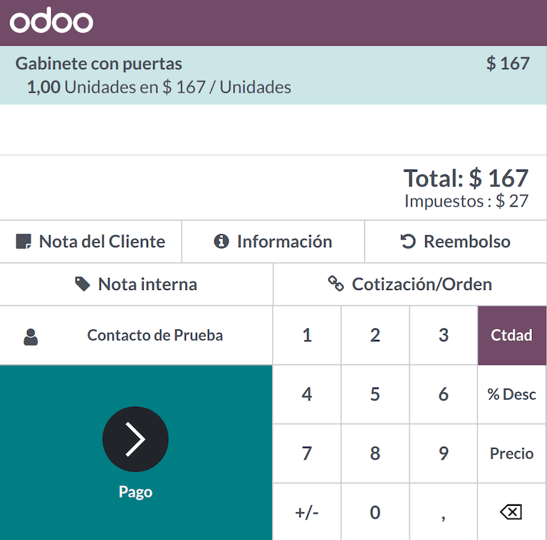 Kapcsolattartó kiválasztása a nyugtához.