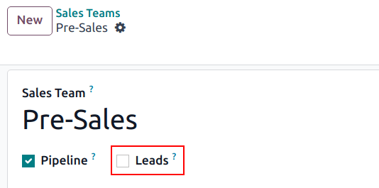 Leads menü a CRM alkalmazásban.