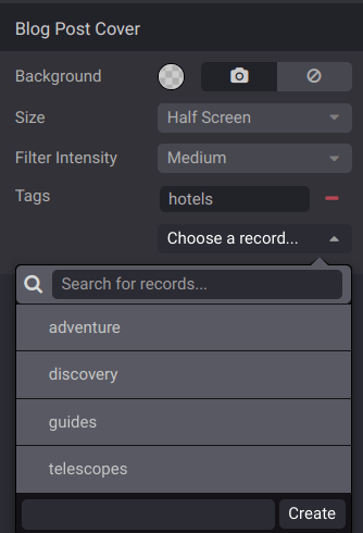 Címke hozzáadása egy blogbejegyzéshez
