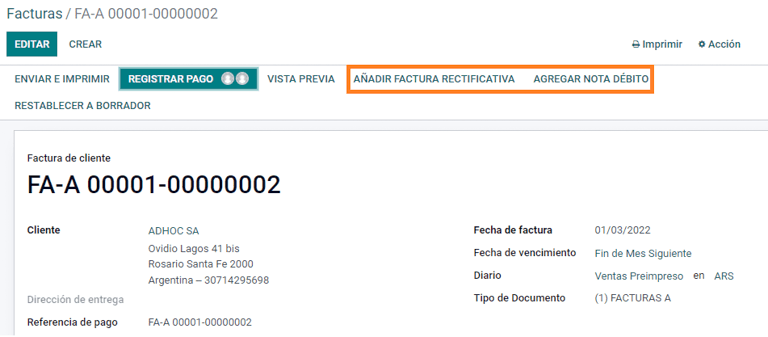 Jóváírás és terhelés gombok.