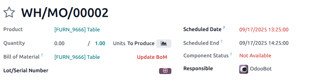 Egy MO, amelynek határideje kiemelve van.
