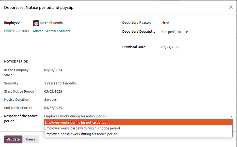Távozási Értesítő Varázsló.