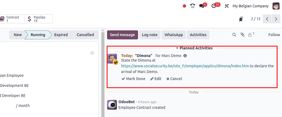 Dimona tevékenység.