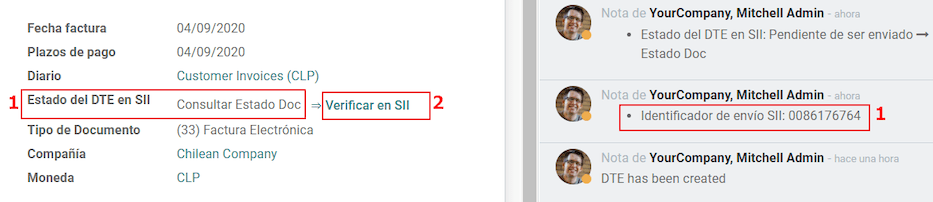 Számla azonosítási tranzakció és státusz frissítés.