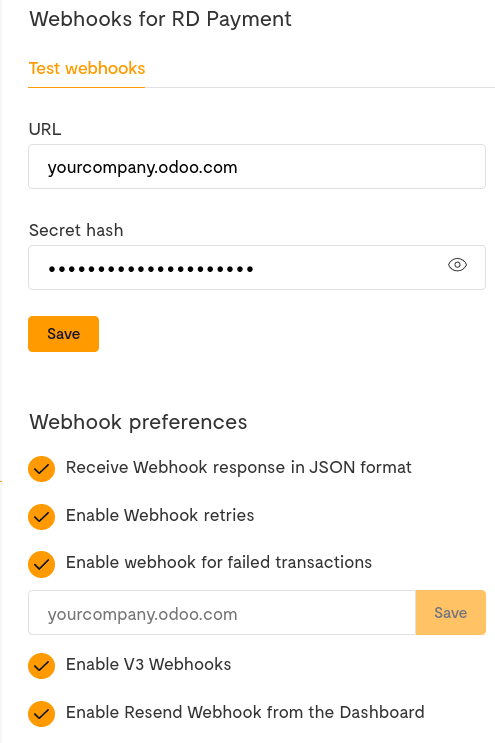 Flutterwave beállítások