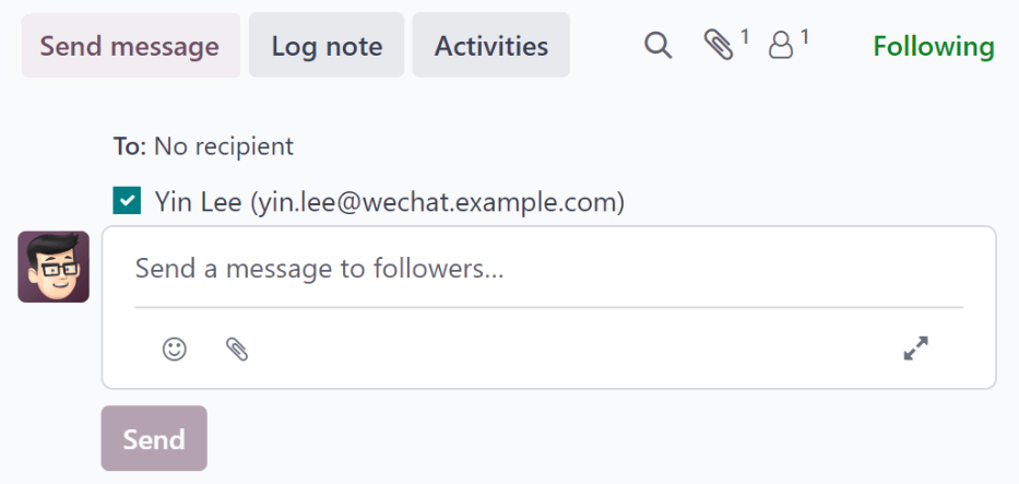 Küldjön emailt a csevegőből.