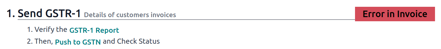 GSTR-1 Hiba a számlában