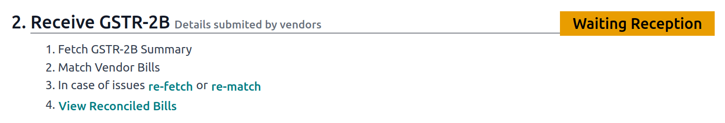 GSTR-2B Fogadásra vár