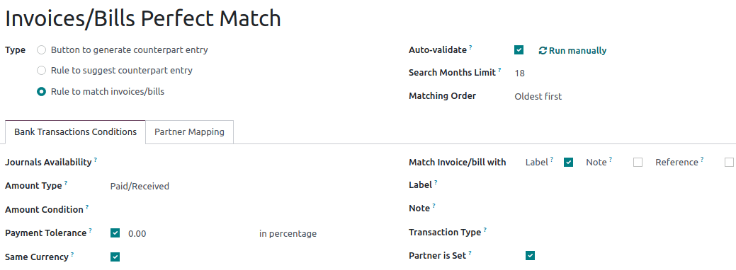 Állítson be szabályokat az egyeztetés kiváltására.