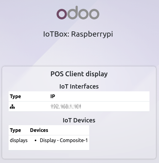 POS kijelző az IoT doboz IP-címével
