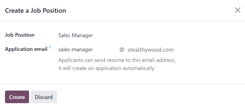 Új álláshely létrehozása.