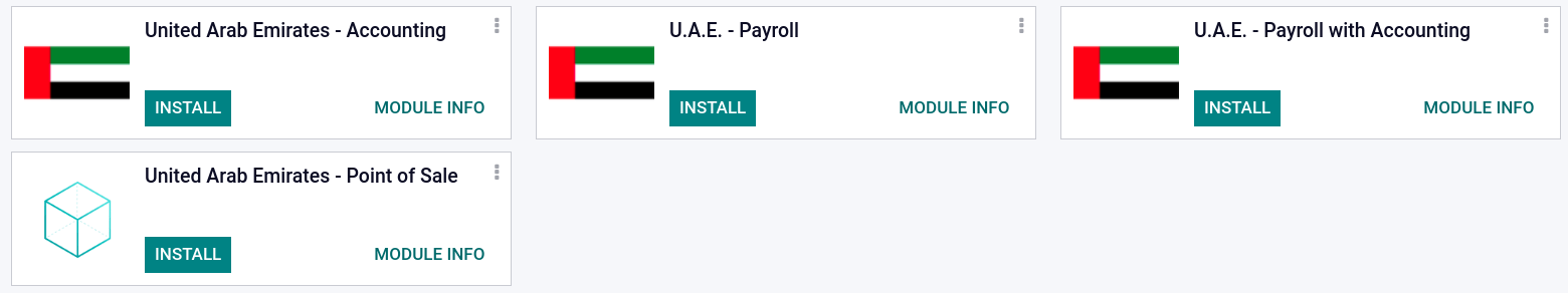 Válassza ki a telepítendő modulokat.