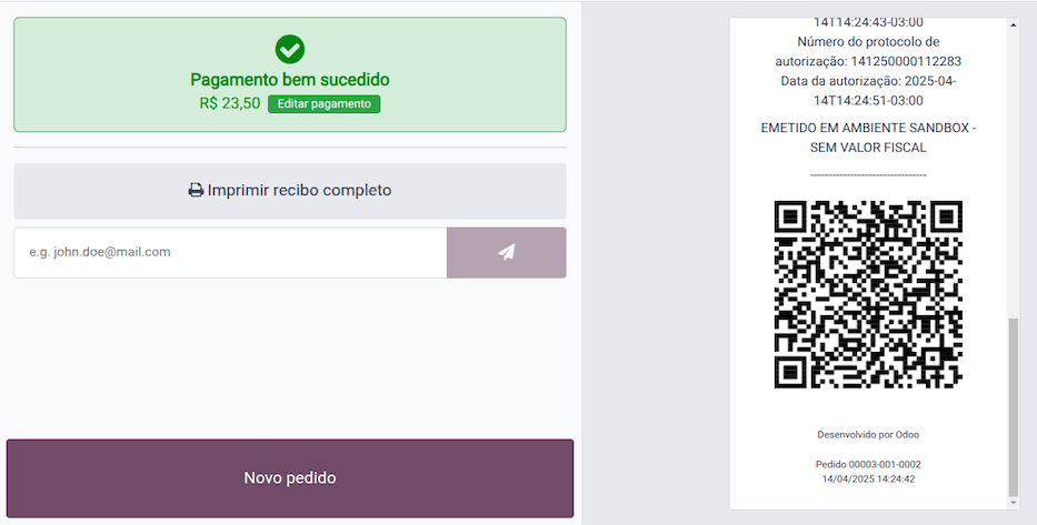 NFC-e siker egy POS munkamenetben.
