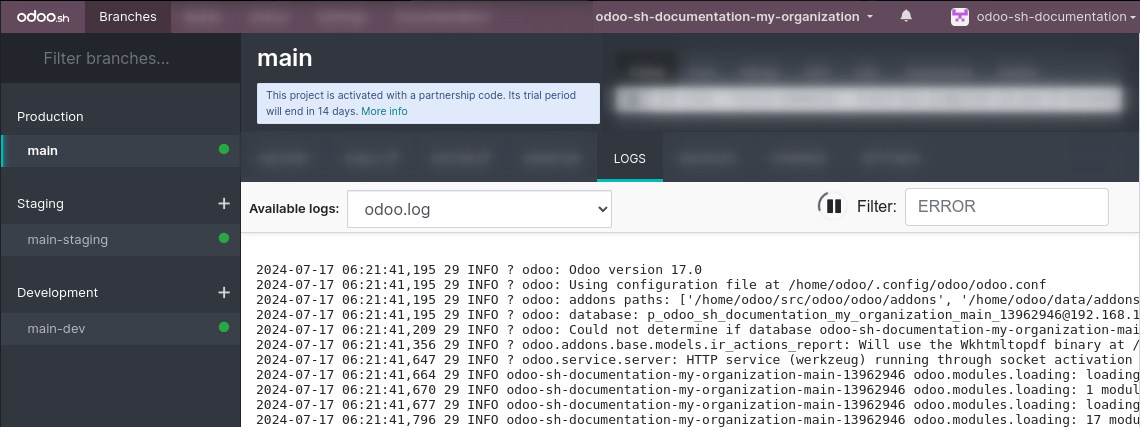 Az ágak naplófüle