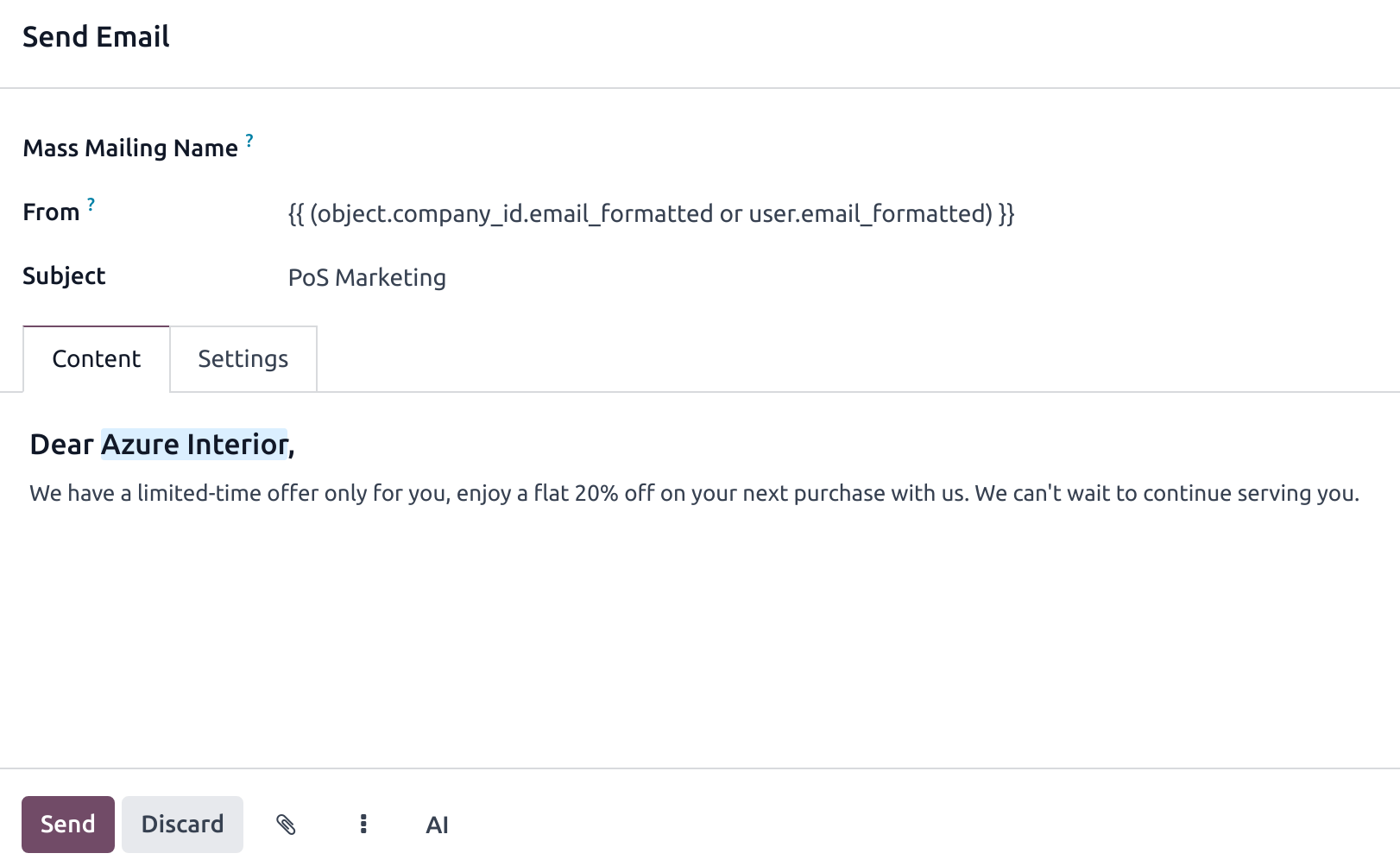 e-mail szerkesztő nézet