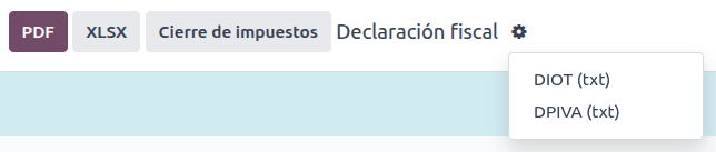 DIOT (TXT) letöltés gomb.