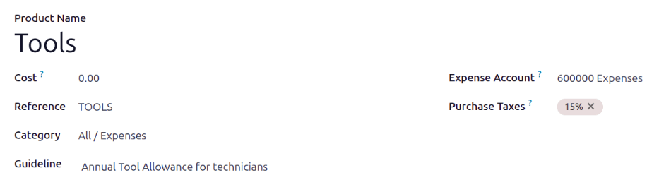 Új költségkategória eszközökhöz.