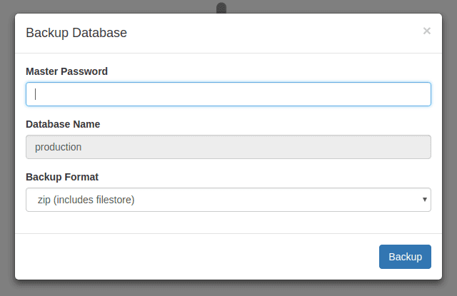 Egy helyszíni adatbázis biztonsági mentésének letöltése
