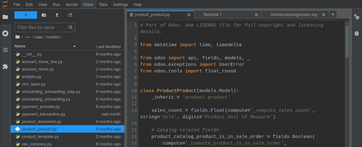A branch-ek szerkesztőfüle