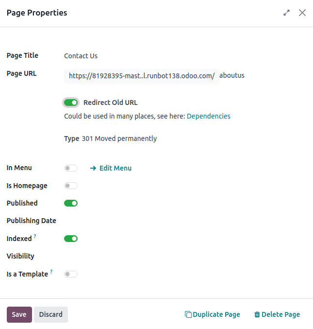 Régi URL átirányítása