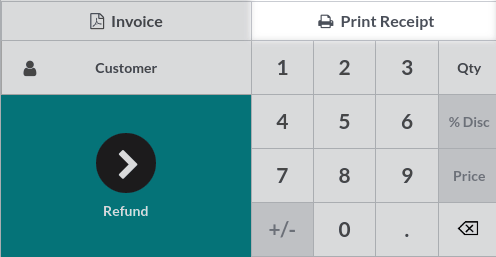 Nyugta nyomtatása gomb a háttérből