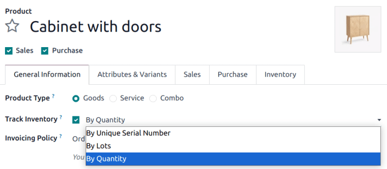 Konfiguráljon egy terméket újrarendeléshez az Odoo-ban.