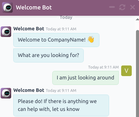 A frissítés gomb az üzenet ablak tetején.