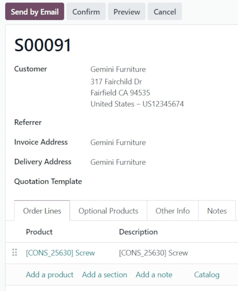 Előre kitöltött új árajánlat a javítási megrendelésben szereplő alkatrészekre.