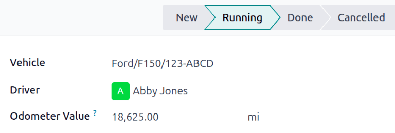A szakaszok, ahogyan a szolgáltatási űrlapon láthatók.