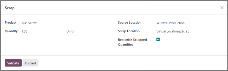 A Selejtezési felugró ablak.