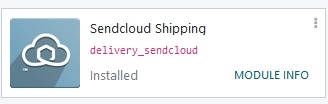 Sendcloud Shipping modul az Odoo Alkalmazások modulban.