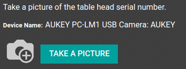 Az eszköz grafikus felhasználói felülete a minőségellenőrzési ponton.