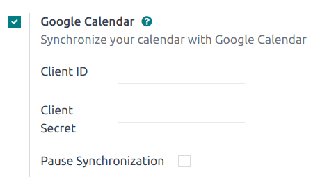 A Google Calendar jelölőnégyzet az Általános beállításokban.